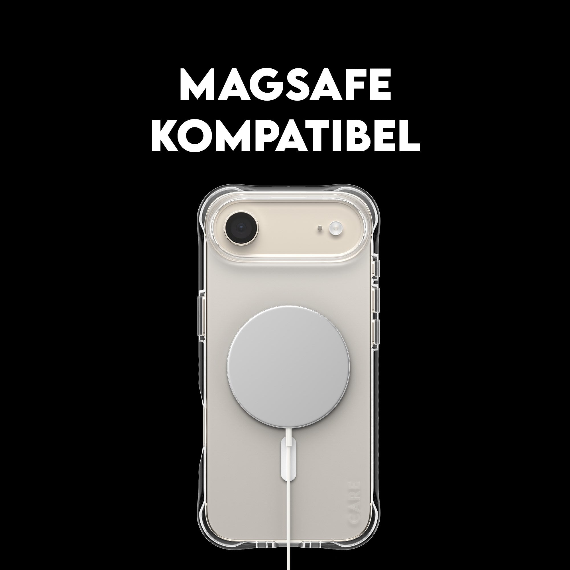 CARE™ by PanzerGlass® Samba Case Transparent m. Hvid MagSafe iPhone Air